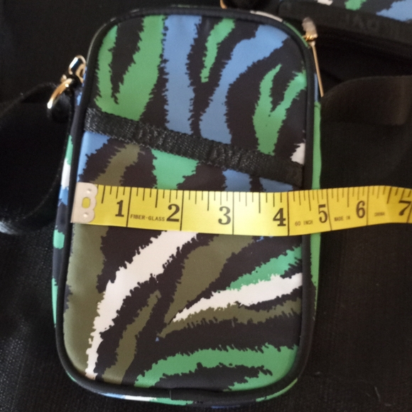 DVF Diane Von Furstenberg X Target Disco Zebra Green Cellphone Holder Purse - Picture 10 of 12